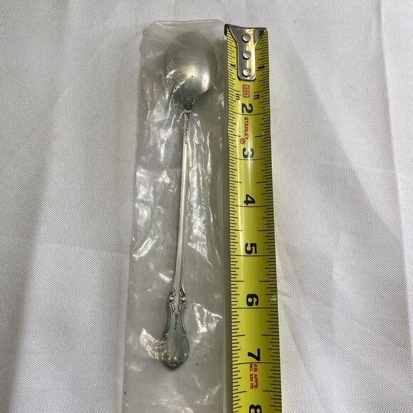 WILD ROSE International Sterling Silver Iced Tea Spoon 7” New - Picture 4 of 10